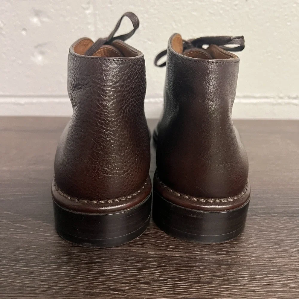 John Varvatos Men Size 9 Brown Leather Chukka Boots Handmade Italy F199D3 77 204
